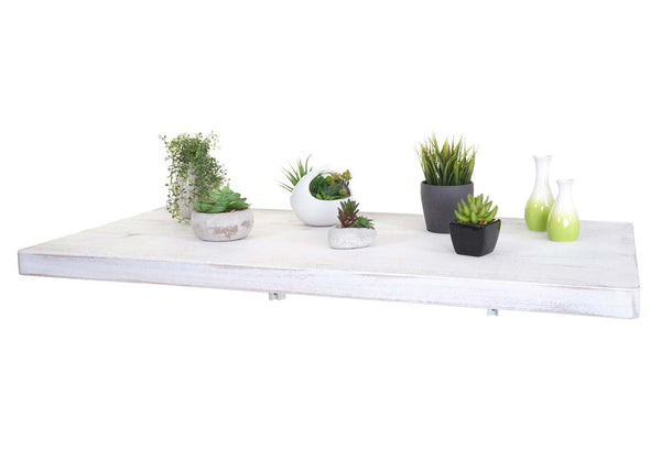 Wandtisch Wandklapptisch klappbar Massivholz 120x60cm shabby weiss