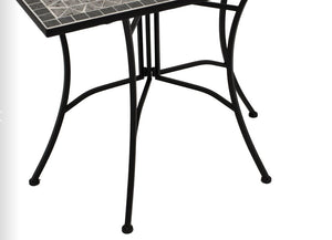 Wandtisch SIENA rechteckig 45x90cm, Eisen + Mosaik grau