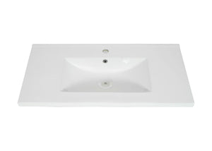 Waschbecken Handwaschbecken Keramik eckig 92cm weiss