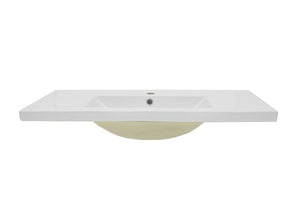 Waschbecken Handwaschbecken Keramik eckig 92cm weiss