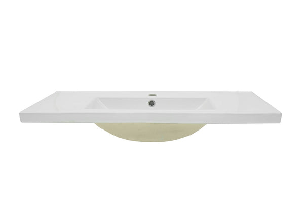 Waschbecken Handwaschbecken Keramik eckig 92cm weiss
