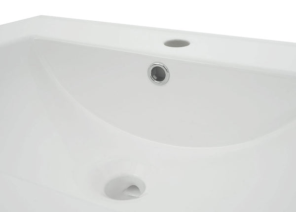 Waschbecken Handwaschbecken Keramik eckig 92cm weiss