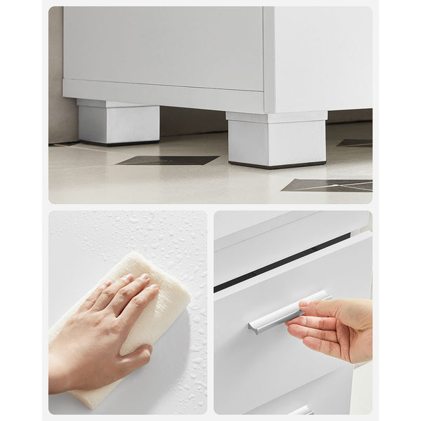 Waschbeckenunterschrank Badezimmerschrank mit Schubladen & Fächern