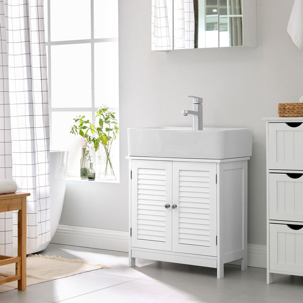 Waschbeckenunterschrank Badregal 60x30x60cm weiss