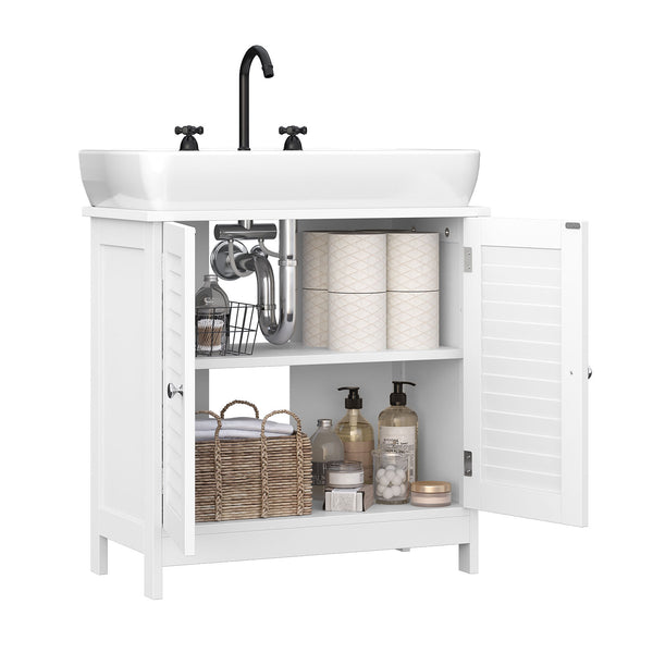 Waschbeckenunterschrank Badregal 60x30x60cm weiss