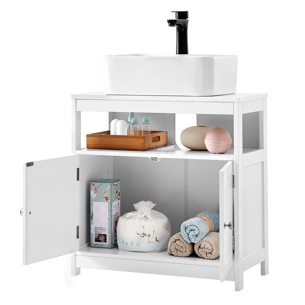 Waschbeckenunterschrank Badregal 60x30x60cm weiss