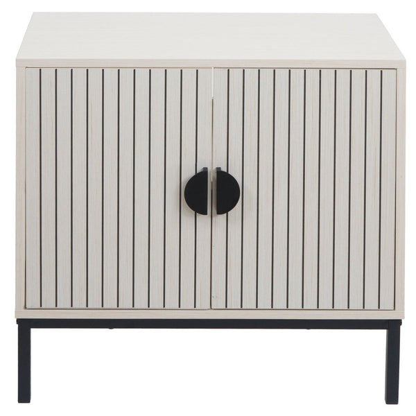 Waschbeckenunterschrank Badschrank 2 Türen 62x63x35cm Holzoptik beige