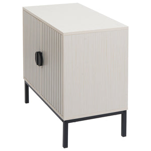 Waschbeckenunterschrank Badschrank 2 Türen 62x63x35cm Holzoptik beige