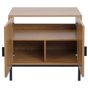 Waschbeckenunterschrank Badschrank 2 Türen 62x63x35cm Holzoptik natur