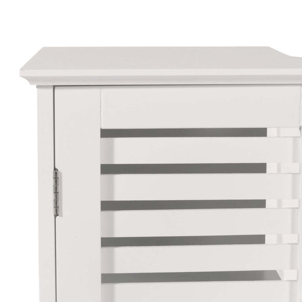 Waschbeckenunterschrank Badschrank mit Staufach Bambus 60x60x30cm weiss