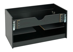 Waschbeckenunterschrank Hochglanz 90cm schwarz