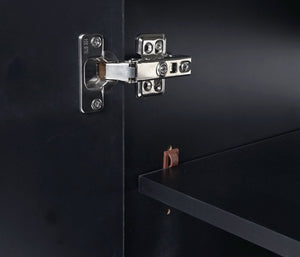 Waschbeckenunterschrank Hochglanz 90cm schwarz