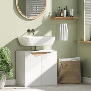 Waschbeckenunterschrank mit Soft-Close für Badezimmer weiss
