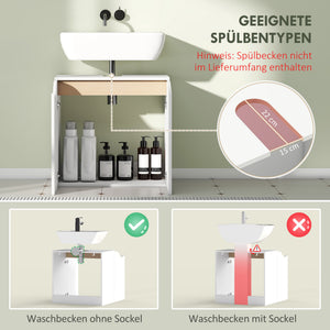 Waschbeckenunterschrank mit Soft-Close für Badezimmer weiss