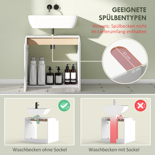 Waschbeckenunterschrank mit Soft-Close für Badezimmer weiss