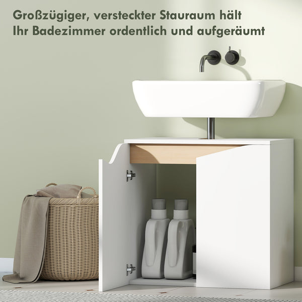 Waschbeckenunterschrank mit Soft-Close für Badezimmer weiss