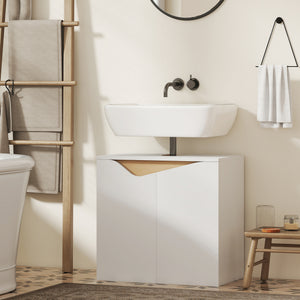 Waschbeckenunterschrank mit Soft-Close für Badezimmer weiss