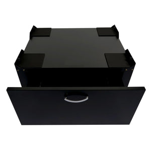 Waschmaschinenunterschrank Podest mit Schublade 33x61x52cm schwarz