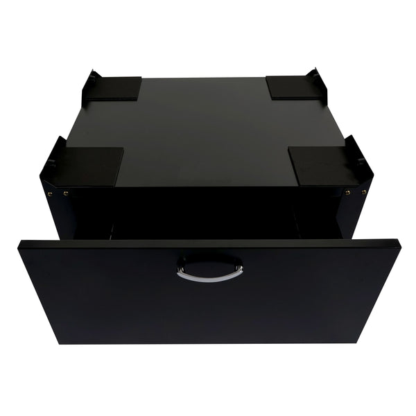 Waschmaschinenunterschrank Podest mit Schublade 33x61x52cm schwarz