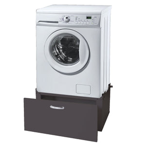 Waschmaschinenunterschrank Podest mit Schublade 33x61x52cm schwarz