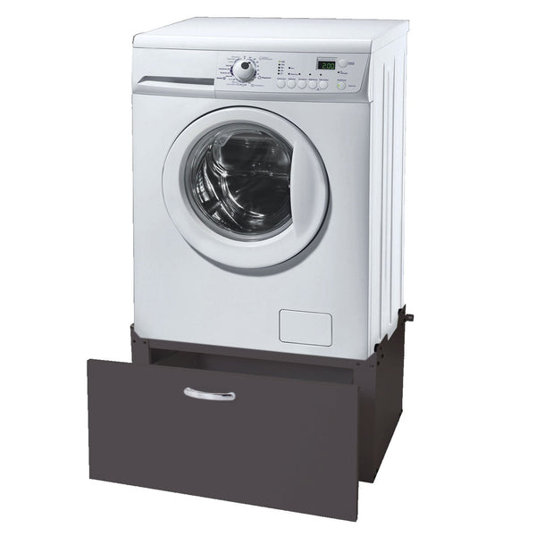 Waschmaschinenunterschrank Podest mit Schublade 33x61x52cm schwarz