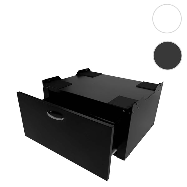 Waschmaschinenunterschrank Podest mit Schublade 33x61x52cm schwarz