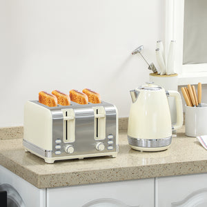 Wasserkocher und 4-Scheiben-Toaster Set 1,7L 2200W 7 Stufen
