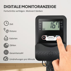 Wasserrudergerät mit LCD-Monitor für Zuhause bis 135kg