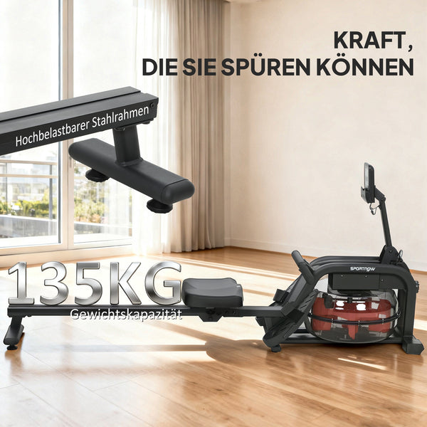 Wasserrudergerät mit LCD-Monitor für Zuhause bis 135kg