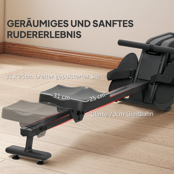 Wasserrudergerät mit LCD-Monitor für Zuhause bis 135kg