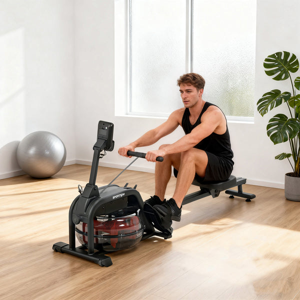 Wasserrudergerät mit LCD-Monitor für Zuhause bis 135kg
