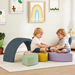 Weichbausteine bunt für Kleinkinder 7-teilig aus Schaumstoff