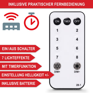 Weihnachts-Girlande 5m mit LEDs & Deko - Innen & Aussen