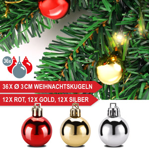 Weihnachts-Girlande 5m mit LEDs & Deko - Innen & Aussen