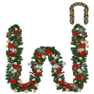 Weihnachts-Girlande 5m mit LEDs & Deko - Innen & Aussen