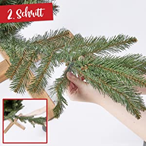 Weihnachtsbaum 180cm FSC Holzständer Premium Qualität Schnee