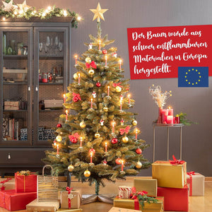 Weihnachtsbaum 220cm FSC Holzständer Premium Qualität Schnee
