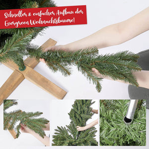 Weihnachtsbaum 220cm FSC Holzständer Premium Qualität Naturgetreu