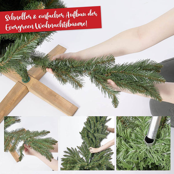 Weihnachtsbaum 220cm FSC Holzständer Premium Qualität Naturgetreu