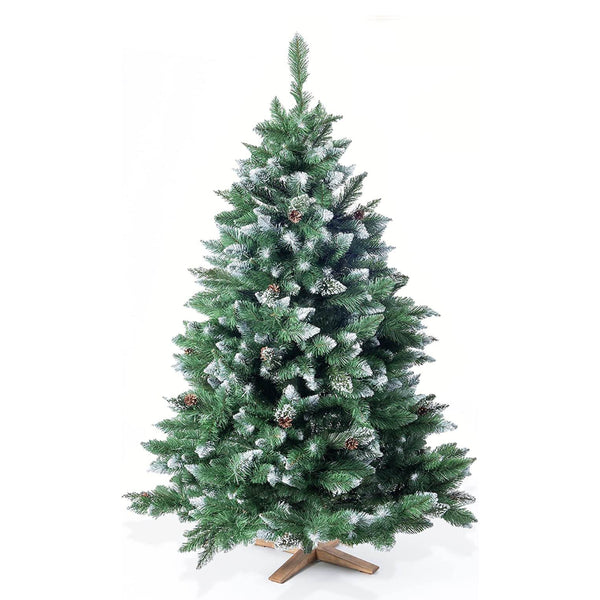 Weihnachtsbaum 180cm FSC Holzständer Premium Qualität Schnee
