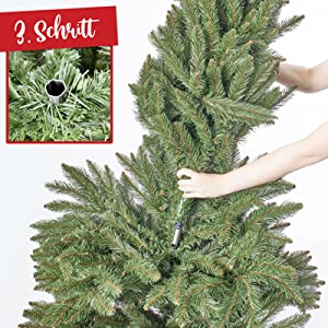 Weihnachtsbaum 220cm FSC Holzständer Premium Qualität Naturgetreu