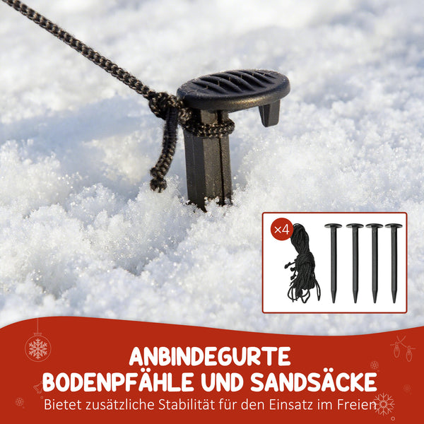 Weihnachtsfigur aufblasbar mit LED für innen und aussen