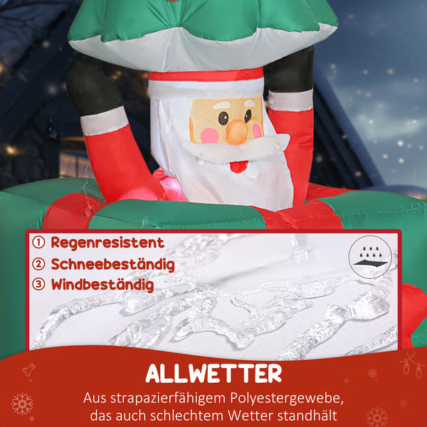 Weihnachtsfigur aufblasbar mit LED für innen und aussen