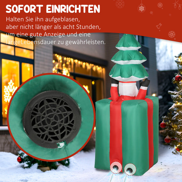 Weihnachtsfigur aufblasbar mit LED für innen und aussen