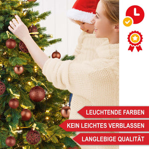 Weihnachtskugeln Festiva 128-teilig Christbaumkugeln Braun