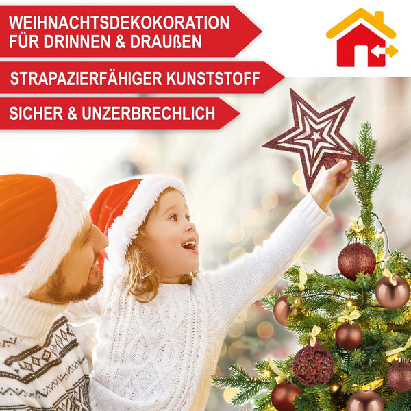 Weihnachtskugeln Festiva 128-teilig Christbaumkugeln Braun