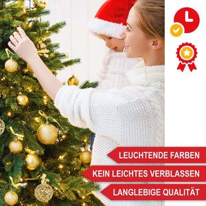Weihnachtskugeln Festiva 128-teilig Christbaumkugeln Gold