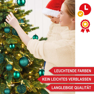 Weihnachtskugeln Festiva 128-teilig Christbaumkugeln Grün