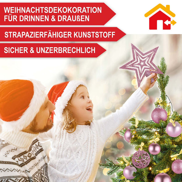 Weihnachtskugeln Festiva 128-teilig Christbaumkugeln Pink