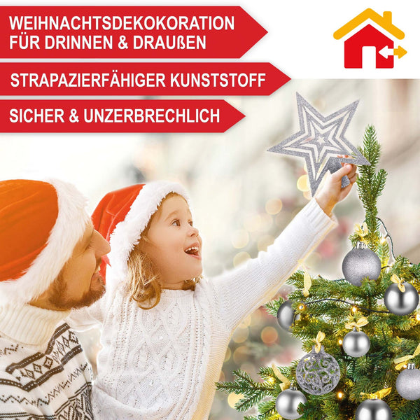 Weihnachtskugeln Festiva 128-teilig Christbaumkugeln Silber